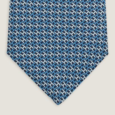 Blue - Printed ties - Men's silk ties, bow ties and pocket squares